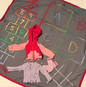 American Girl Retired Hopscotch Hill Recess Play Mat & Clothing